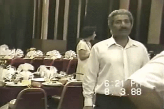 RARE  Rabbi Meir Kahane speaks at the Kach annual dinner in Jerusalem 1988 00:46:06